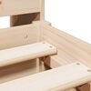 vidaXL Seng med bokhylle uten madrass 140x190 cm heltre furu