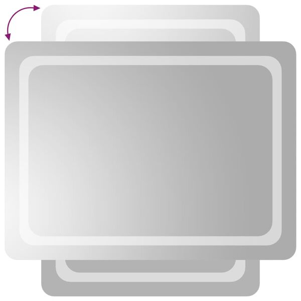 vidaXL Baderomsspeil med LED 60x80 cm