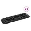vidaXL Trekkbrett 2 stk svart 107x31x7 cm nylon