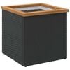 vidaXL Plantekasse svart 40x40x40 cm polyrotting