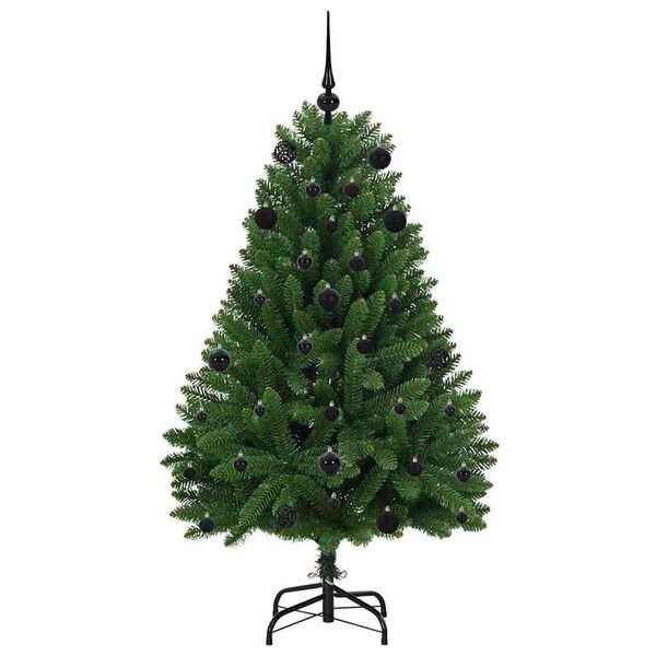 vidaXL Kunstig juletre med 150 LED gr&oslash;nn 150 cm PVC og metall