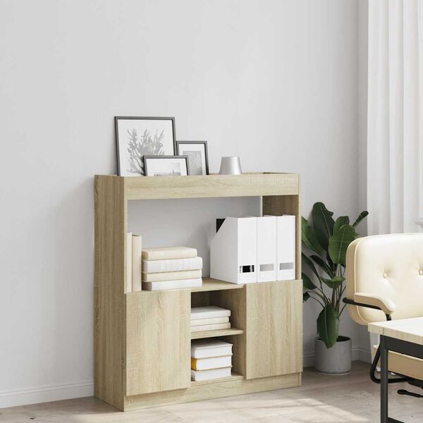 vidaXL Highboard sonoma eik 92x33x100 cm konstruert tre