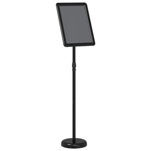 vidaXL Messe Utstillinger Svart 25 x 25 x 125 cm Aluminium