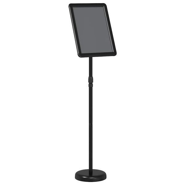 vidaXL Messe Utstillinger Svart 25 x 25 x 125 cm Aluminium