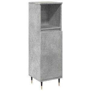 vidaXL Baderomsskap betonggr&aring; 30x30x100 cm konstruert tre