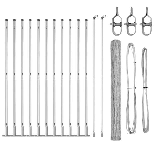 vidaXL Gjerdep&aring;le s&oslash;lv 25 x 1,5 m (25 mm nett) St&aring;l