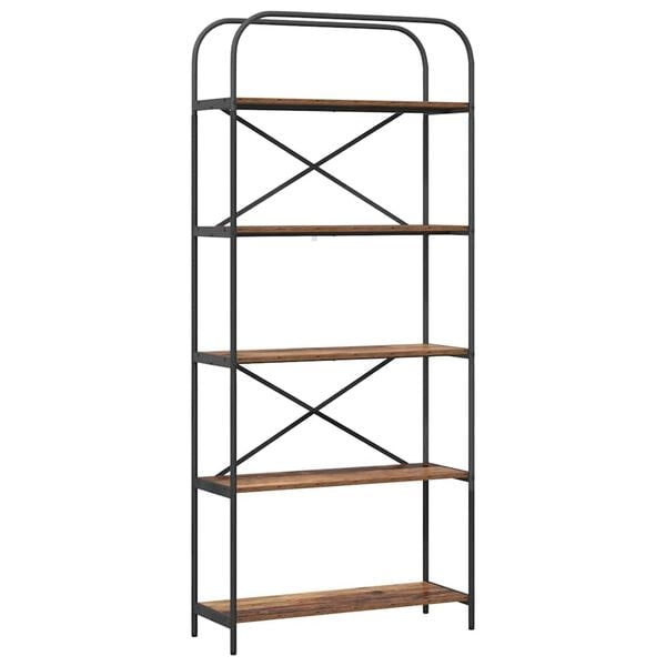 vidaXL Bokhylle Gammelt tre 80 x 30 x 183 cm Konstruert tre