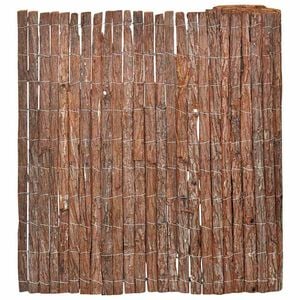 vidaXL Barkgjerde Brun 100 x 600 cm Bark