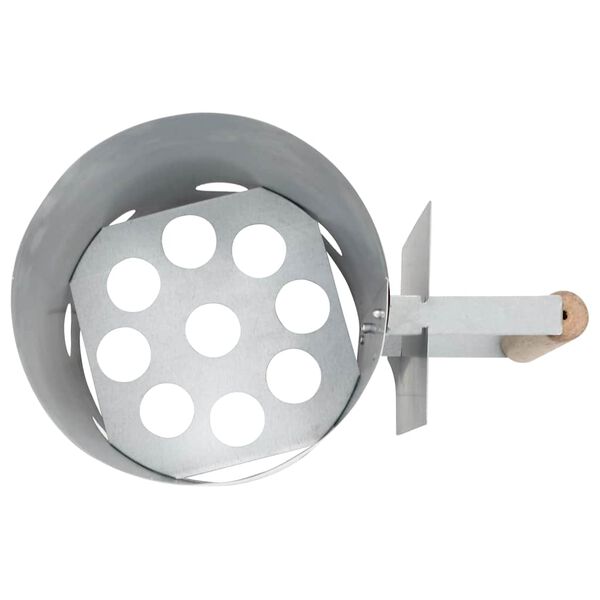 vidaXL Grillstarter til kullgrill galvanisert st&aring;l