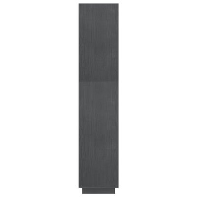 vidaXL Bokhylle/romdeler grå 80x35x167 cm heltre furu