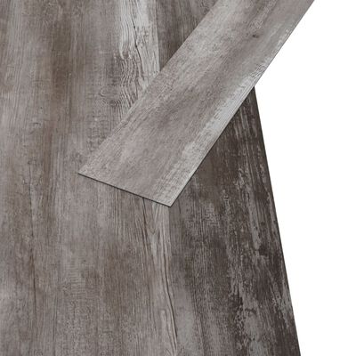 vidaXL Ikke-klebende PVC-gulvplanker 5,26 m² 2 mm matt tre brun