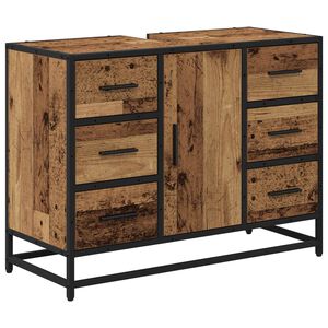vidaXL Baderomsskap Gamle tre 80 x 33 x 60 cm Konstruert tre