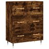vidaXL Highboard røkt eik 69,5x34x180 cm konstruert tre