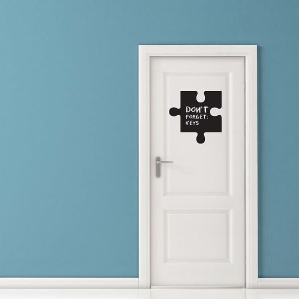 WALPLUS Tavleklistremerke puslespill 54x54 cm svart