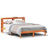 vidaXL Sengeramme med hodegavl voksbrun 135x190 cm heltre furu