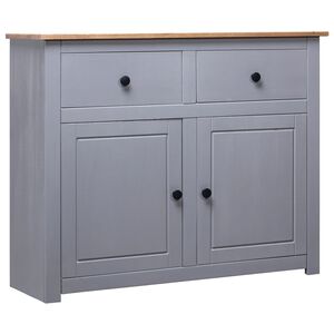vidaXL Skjenk gr&aring; 93x40x80 cm heltre furu Panama Range