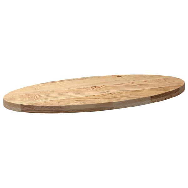 vidaXL Bordplate 100x50x4 cm oval heltre eik