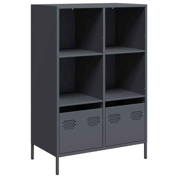 vidaXL Highboard antrasitt 68x39x103,5 cm stål