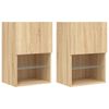 vidaXL TV-benker med LED-lys 2 stk sonoma eik 40,5x30x60 cm