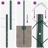 vidaXL Gjerde med stolpe gr&oslash;nn 1,6 x 25 m St&aring;l og PVC