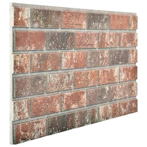vidaXL Veggpaneler 10 stk. 100 x 50 cm M&oslash;rk Brun og Gr&aring; EPS Skum
