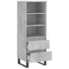 vidaXL Highboard betonggr&aring; 40x36x110 cm konstruert tre