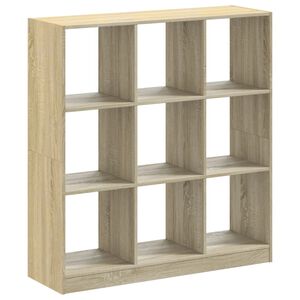 vidaXL Bokhylle sonoma eik 102x32x108 cm konstruert tre