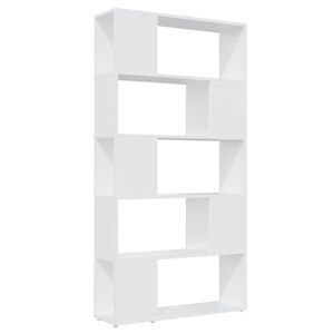 vidaXL Bokhylle/romdeler hvit 80x24x155 cm konstruert tre