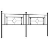 vidaXL Utskiftbar sengegavl i metall svart 193 cm