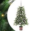 vidaXL Juletre med 150 LED med stativ gr&oslash;nn 90 cm PE