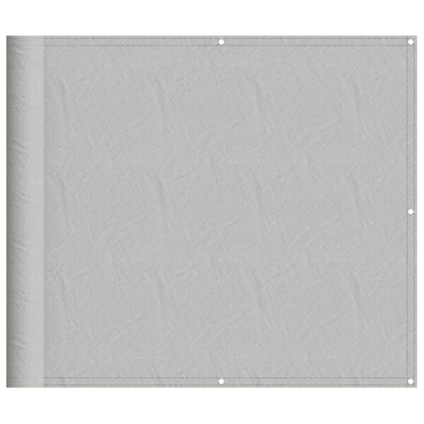 vidaXL Balkongskjerm lysegr&aring; 90x700 cm 100% polyester oxford