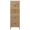 vidaXL Kommode 30x30x90 cm heltre teak