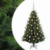 vidaXL Kunstig juletre med julekuler 120 cm 150 LED-lys Varmhvit
