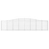 vidaXL Gabionkurver buede 7 stk 400x30x80/100 cm galvanisert jern