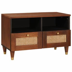 vidaXL TV-skap med skuff Brun 70 x 33,5 x 46 cm Massiv mango tre