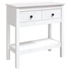vidaXL Konsollbord hvit 75x35x75 cm heltre furu