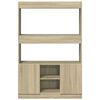 vidaXL Highboard sonoma eik 92x33x140 cm konstruert tre