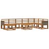 vidaXL Utend&oslash;rs sofa-sett 9 pcs Naturlig Solid akasietre