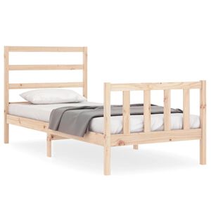 vidaXL Sengeramme uten madrass 90x190 cm heltre furu