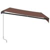 vidaXL Manuell uttrekkbar markise med LED brun 300x250 cm