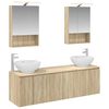 vidaXL Baderomsskapsett 5 pcs Sonoma eik Konstruert tre