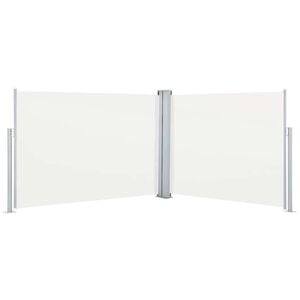 vidaXL Uttrekkbar sidemarkise 100x1000 cm kremhvit