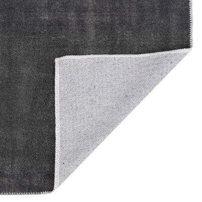 vidaXL Vaskbart og sammenleggbart teppe 140x200 cm antrasitt polyester