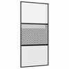 vidaXL Glassd&oslash;r 102,5 x 2 x 205 cm Aluminium Svart