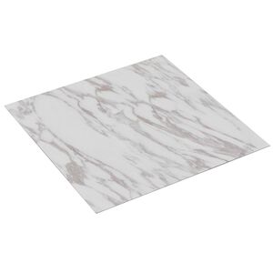 vidaXL Gulvplanker Hvit marmor 5,11 m&sup2; 55 stk. PVC