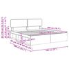vidaXL Sengestamme med hodegjerde Betong 180 x 200 cm Massiv furu