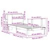 vidaXL Seng med bokhylle uten madrass hvit 75x190 cm heltre furu