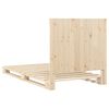 vidaXL Sengeramme med hodegavl 100x200 cm heltre furu