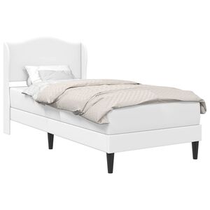vidaXL Sengestamme med hodegjerde Hvit 90 x 190 cm Kunstl&aelig;r
