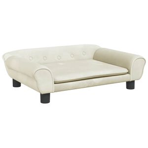 vidaXL Hundeseng Kremfarget 70x48x22 cm fl&oslash;yel
